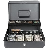 Royal Sovereign Money Handling Security Box Cash Box (RSCB-400-SP), Tiered-Tray