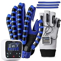 Becggse 2023 New Rehabilitation Robot Gloves for Stroke Recovery - 5 Workout Modes, Custom Time Settings, Rechargeable Finger Rehab Trainer - Left Hand Large
