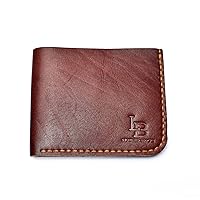 LeatherBrick Antique Bi-Fold 6 Slot Wallet | Pure Leather Wallet | Handmade Leather Wallet | Crazy Horse Leather | Natural Brown Color