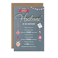Hallmark Anniversary Card For Husband - Traditional Text Based Design