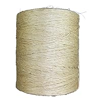 SGT KNOTS Unoiled Sisal Twine - 100% Natural Fiber String for Craft Beer Brewing, Cucumber Twine, Agriculture & More (8000ft, Tan)