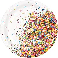 Creative Converting Confetti Sprinkles Dessert Plates, 24 ct
