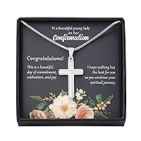 Holy Confirmation Necklace - To A Beautiful - Jewelry For Baptism Christian Faith Cross Girls Women Standard