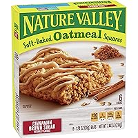 Nature Valley Soft-Baked Oatmeal Squares, Cinnamon Brown Sugar, 6 ct, 7.44 OZ
