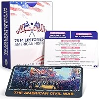 United States History Flash Cards – 75 US American Major Events & Milestones – AP Learning Resource for Studying, Government Teaching Aid Tool, Social Studies Civics Reference – Classroom & Homeschool