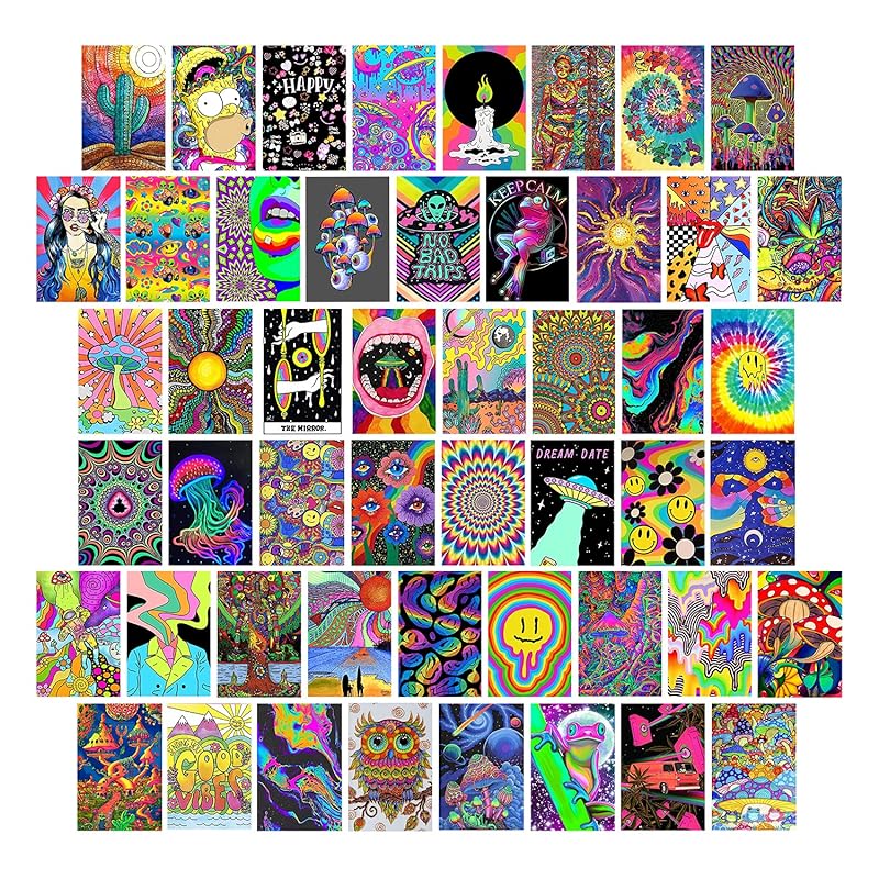 Mua Woonkit Indie Hippie Trippy Posters, Indie Room Decor, Teen ...