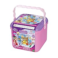 AquaBeads Disney Princess Creation Cube, Complete Arts & Crafts Bead Kit for Children - Over 2,500 Beads & Display Stand The Create Belle, Ariel, Tiana, Rapunzel and More