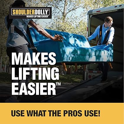 Shoulder Dolly Moving Straps - Lifting Strap for 2 Movers - Move, Lift, Carry, And Secure Furniture, Appliances, Heavy, Bulky Objects Safely, Efficiently, More Easily Like The Pros - Essential Moving Supplies - LD1000