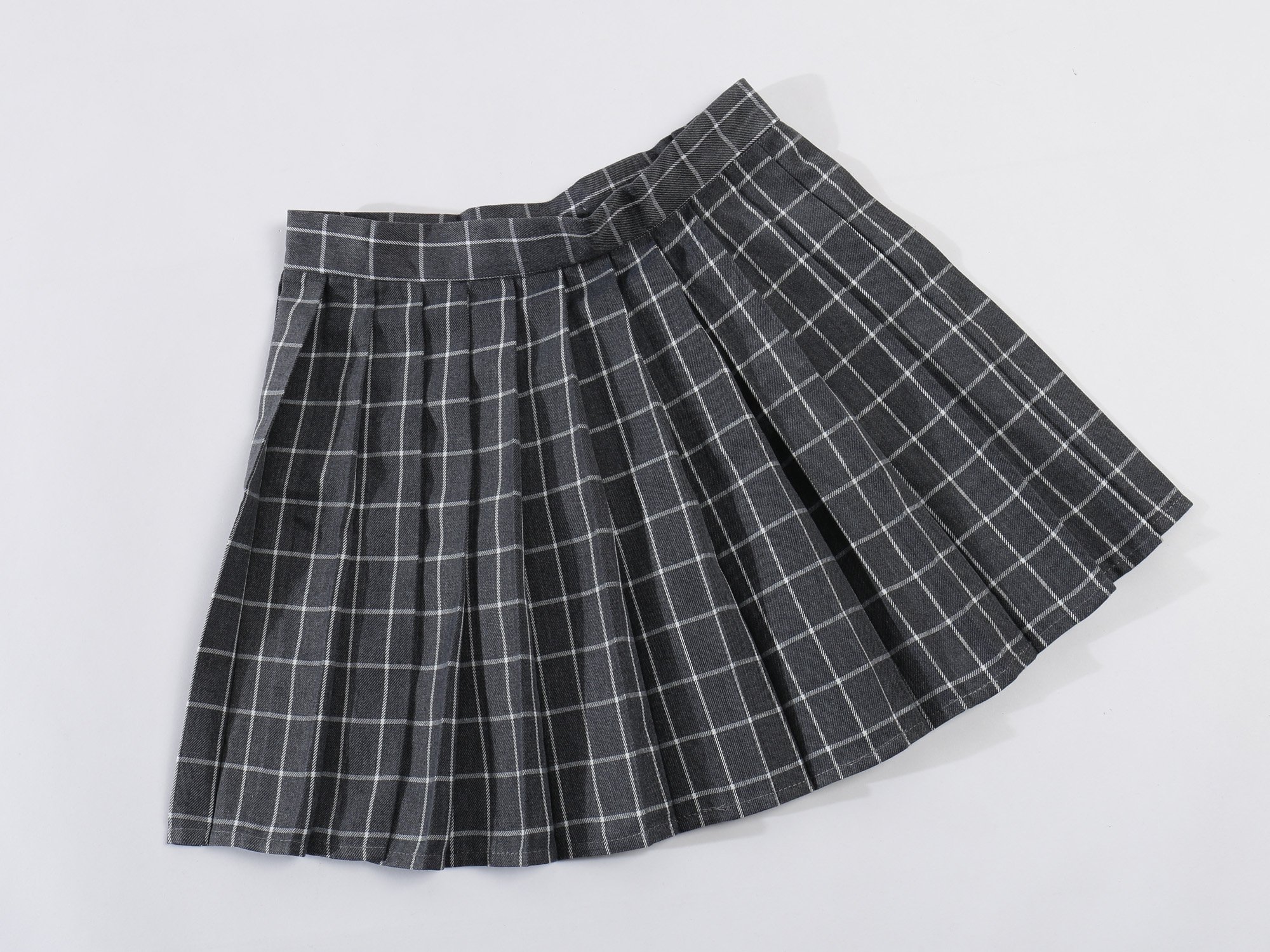 Beautifulfashionlife Women Girls Short Plaid Pleated Skirts Uniform Cosplay Costumes