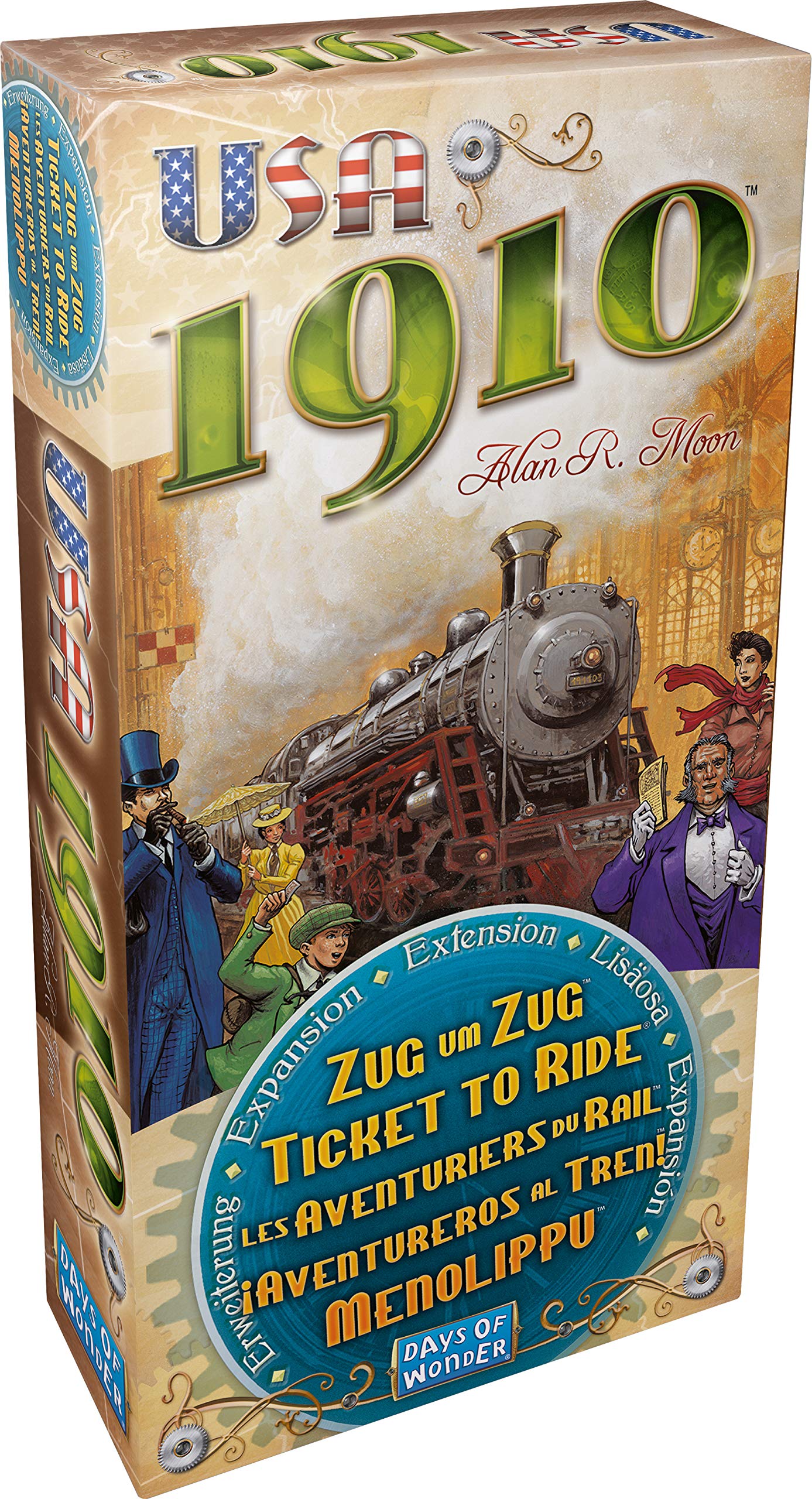 Ticket to Ride USA 1910 Board Game EXPANSION | Train Route-Building Strategy Game | Fun Family Game for Kids and Adults | Ages 8+ | 2-5 Players | Avg. Playtime 30-60 Minutes | Made by Days of Wonder