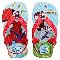 Havaianas Baby Marvel Sandals - Baby Water Shoes with Back Strap - Blue/Red, 7C toddler