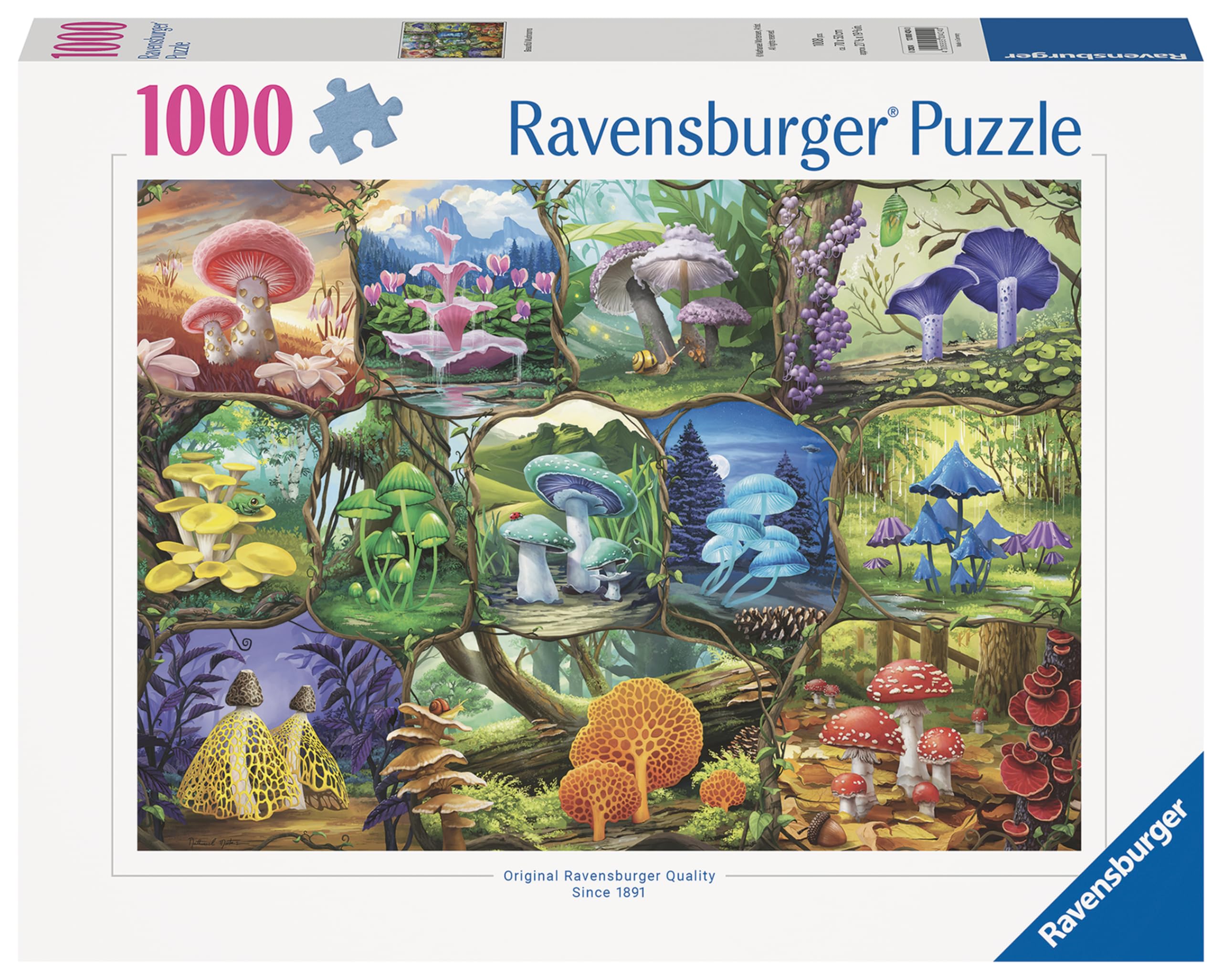 Ravensburger Beautiful Mushrooms 1000 Piece Jigsaw Puzzle for Adults - 12000424 - Handcrafted Tooling, Made in Germany, Every Piece Fits Together Perfectly