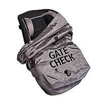 J.L. Childress DELUXE Gate Check Bag for Car Seats - Padded Backpack Straps - Fits ALL Car Seats - Gate Check Bag with Backpack Straps for Car Seats - Car Seat BackPack for Air Travel - Grey