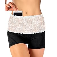 StashBandz Lace Travel Money belt, Running Belt, Fanny Pack, Waist Pack, 4 Big Pockets with Silicon Grip, Fits All Size Phones Passport, and More