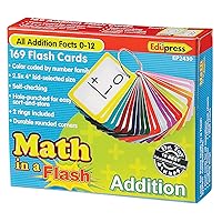 Edupress Math in a Flash Cards, Addition (EP62430), Multicolor Medium