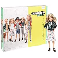Creatable World Deluxe Character Kit Customizable Doll with Blonde Wavy Hair, 6 Pieces Doll Clothes, 3 Pairs Shoes and 2 Accessories, Creative Play for All Kids 6 Years Old and Up