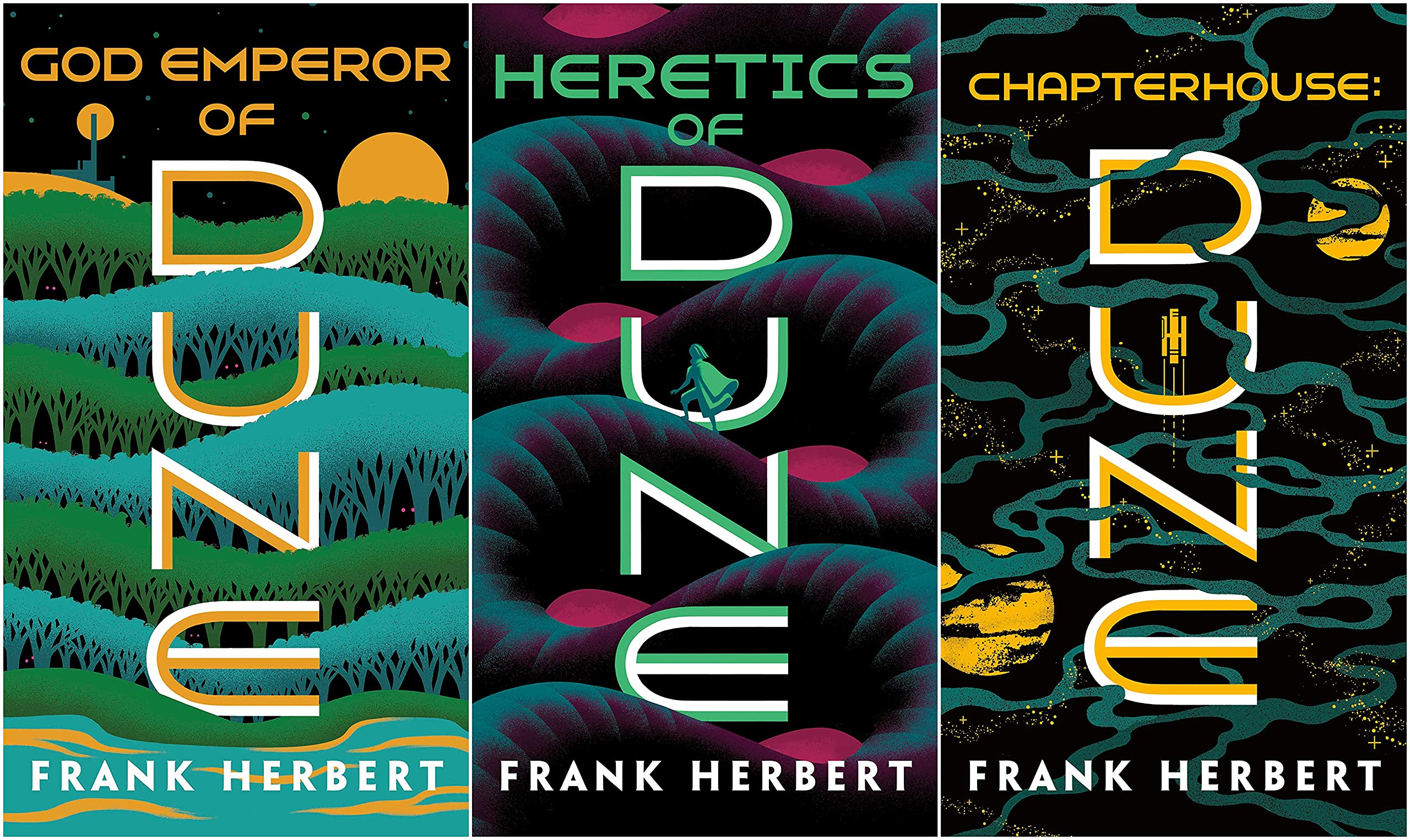 Dune Book Series Set II (3 Books): Book 4 of God Emperor of Dune; Book 5 of Heretics of Dune; Book 6 of Chapterhouse Dune