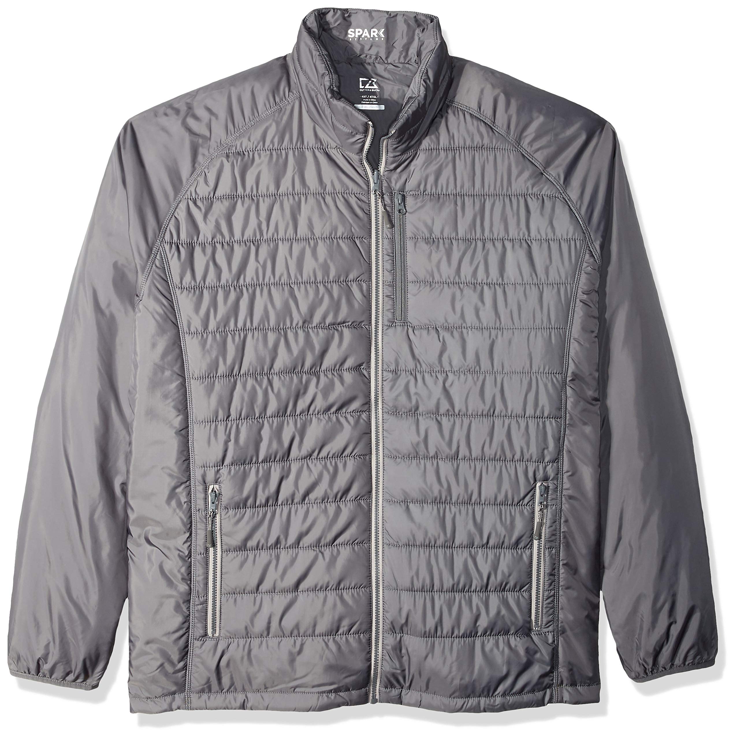 Cutter & Buck Men's Big and Tall B&t Spark Systems Packable Barlow Pass Quilted Jacket