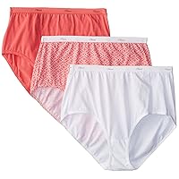 Hanes Women's Panties Pack, Classic Cotton Brief Underwear (Retired Options, Colors May Vary)