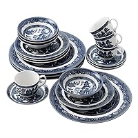 Johnson Brothers Willow Blue 20 Piece Dinnerware Set, Service for 4