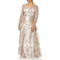 Women's Sleeeve Embroidered Long Dress