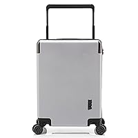 M&A Lakeside Wide Trolley Spinner Luggage with TSA-Lock, Silver, Carry-On 20-Inch