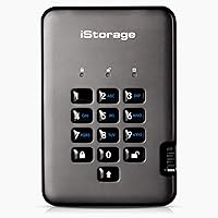 iStorage diskAshur PRO2 HDD 5TB | Secure Portable Hard Drive | FIPS Level 3 certified | Password Protected | Dust/Water-Resistant | Hardware encryption