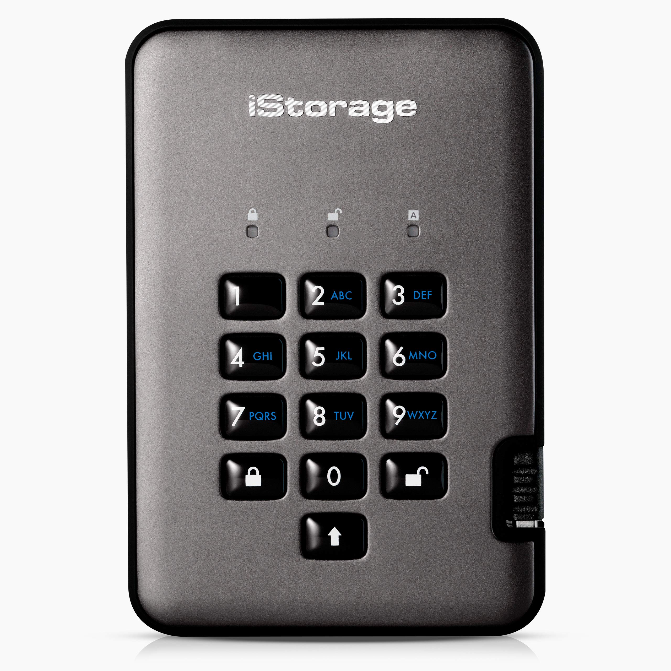 iStorage diskAshur PRO2 HDD 500 GB | Secure Hard Drive | FIPS Level 2 certified | Password Protected | Dust/Water Resistant. IS-DAP2-256-500-C-G