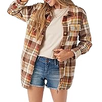 O'NEILL Women's Superfleece Flannel Top - Comfortable and Casual Long Sleeve Button Up Shirts for Women