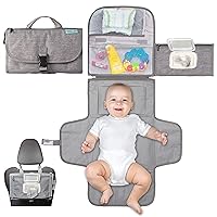 Portable Diaper Changing Pad, Portable Changing pad for Newborn Girl & Boy - Baby Changing Pad with Smart Wipes Pocket – Waterproof Travel Changing Station Kit - Baby Gift by Kopi Baby