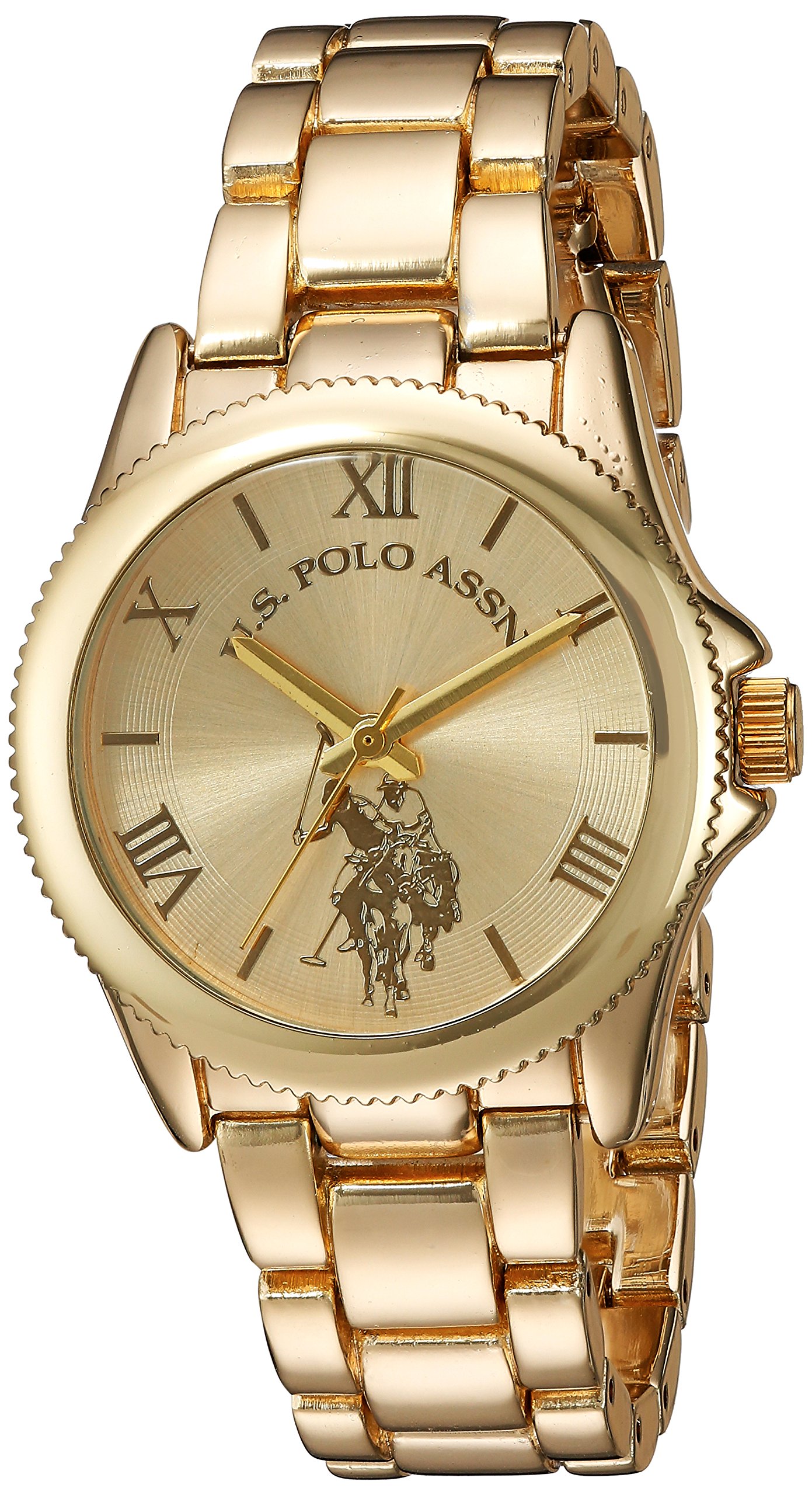 U.S. Polo Assn. Women's USC40043 Analog Display Analog Quartz Gold Watch