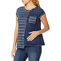 Women's Maternity Uneven Top with Pocket
