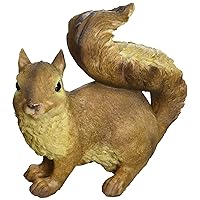 QM188732 Scamper the Woodland Squirrel Outdoor Garden Statue, 7 Inch, Polyresin,full color