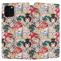 Wallet Case Replacement for Apple iPhone 12 Mini 11 Pro Max Xr Xs 10 X 8 Plus 7 6s SE Great Wave Off Kanagawa Cover Japanese Folio Flip Magnetic Snap Traditional PU Leather Card Holder