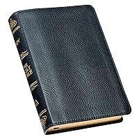 KJV Holy Bible, Compact Premium Full Grain Leather Red Letter Edition - Ribbon Marker, King James Version, Black KJV Holy Bible, Compact Premium Full Grain Leather Red Letter Edition - Ribbon Marker, King James Version, Black Leather Bound Imitation Leather