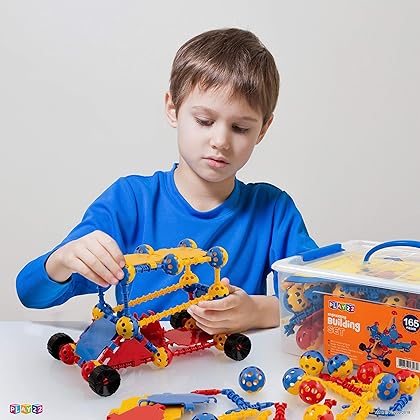 Play22 Building Toys For Kids 165 Set - STEM Educational Construction Toys - Building Blocks For Kids 3+ Best Toy Blocks Gift For Boys and Girls - Great Educational Toys Building Sets - Original