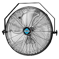 Tornado - 18 Inch High Velocity Industrial Wall Fan with TEAO Enclosure Motor - 4000 CFM - 3 Speed - 6.5 FT Cord - Industrial, Commercial, Residential Use - UL Safety Listed