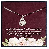One in a Million Necklace for Aunt Gifts for Aunt Necklace Personalized Auntie Gifts Jewelry Gifts with Sayings Original Gifts for Auntie Birthday