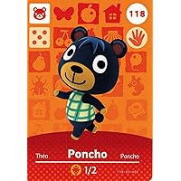 Nintendo Animal Crossing Happy Home Designer Amiibo Card Poncho 118/200 USA Version