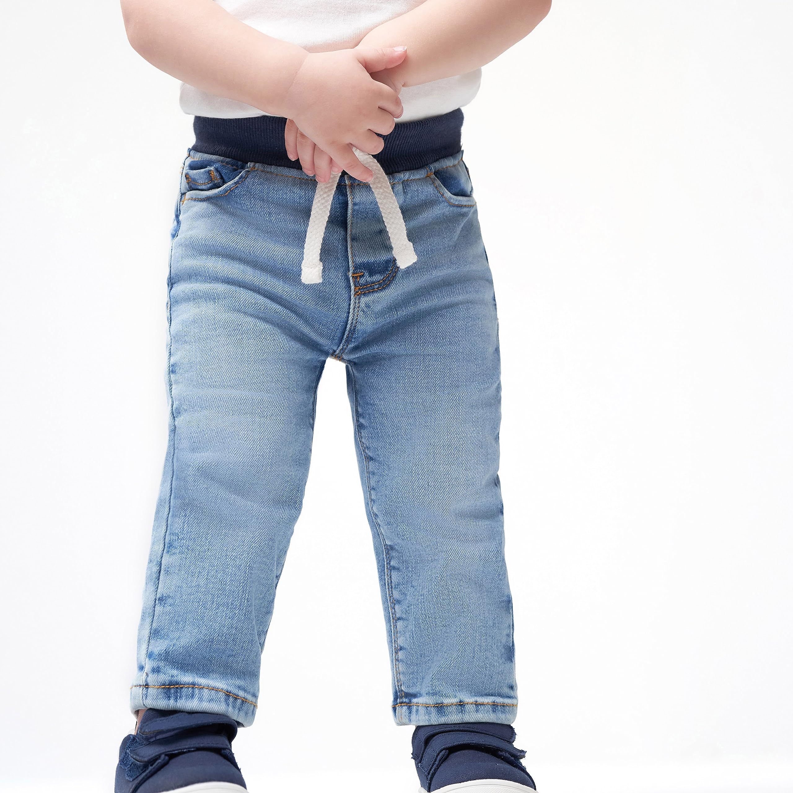 Gerber Unisex Baby Toddler Rib Waist Stretch Denim Skinny Jeans