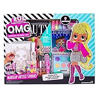 Horizon Group USA LOL OMG Make Up Artist Studio, DIY Craft Kit, Design with Brushes, Crayons & Stickers.Use Stencils to Color in Make-Up.Nail Polish, Decals & Surprise Blind Bags Included