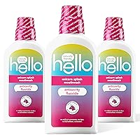 Hello Kids Mouthwash with Unicorn Bubble Gum Flavor, Alcohol Free Mouthwash for Kids with Fluoride, Safe for Ages 6 and Up, Anticavity, Vegan, No Alcohol, No Dyes, 16 Oz Bottles (Pack of 3)