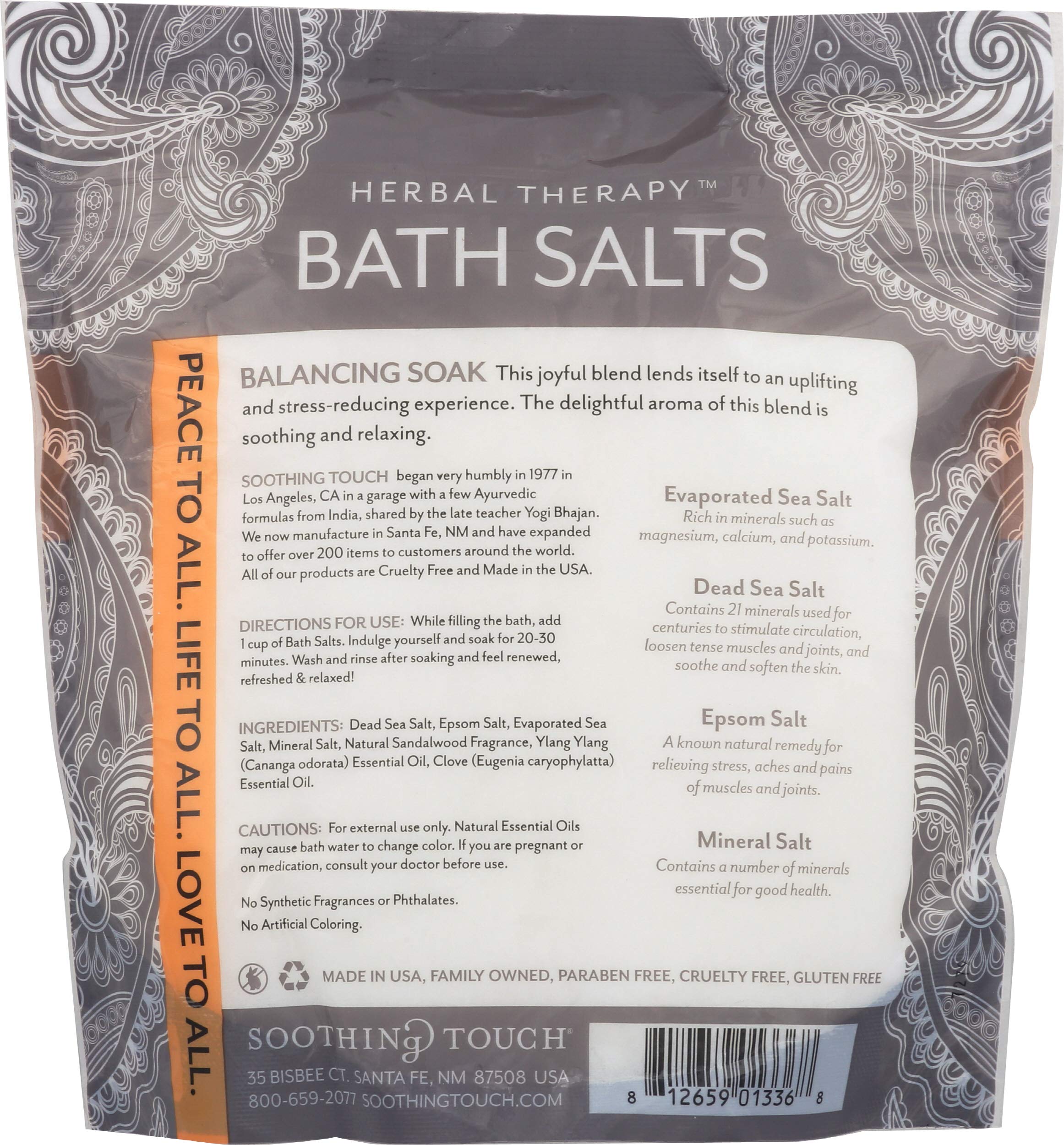 Soothing Touch Deep Sleep Bath Salts Balancing Soak Clove Sandalwood & Ylang, 32 Oz