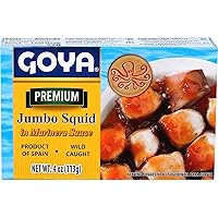 Goya Foods Octopus Style Squid Pieces in Tomato Sauce, 4 Ounce