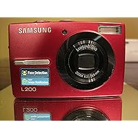 Samsung L200 10MP Digital Camera with 3x Optical Zoom (Red)