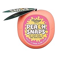 Ridley's Peach Snaps! Fun Card Game for Families, Action-Packed, Fast-Paced Game for 2+ Players, Includes Game Cards and Unique Peach-Shaped Storage Case, Simple Card Game for Kids Ages 6+, 1 ea