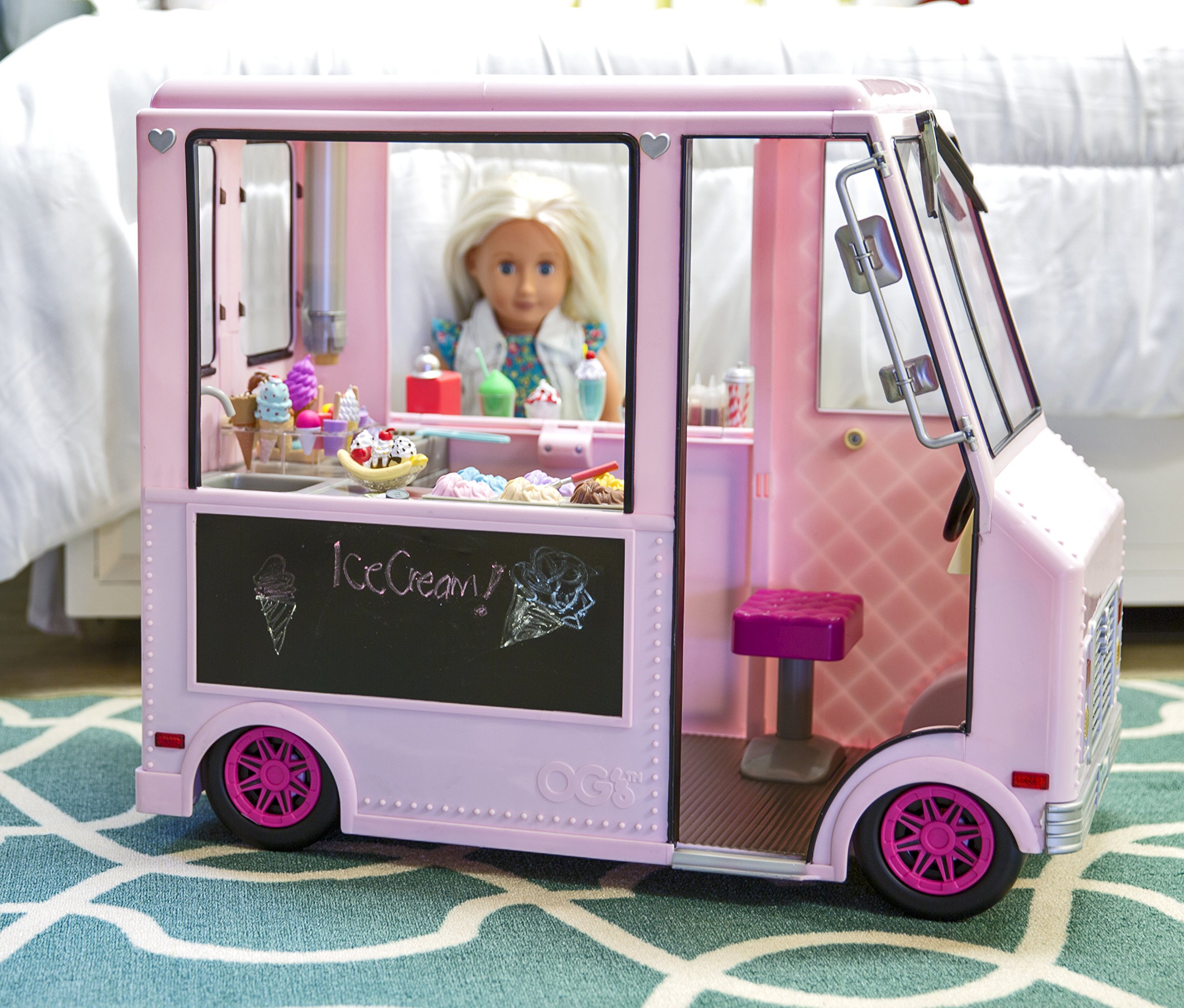 Our Generation Ice Cream Truck for 18 Inch Dolls, Pink