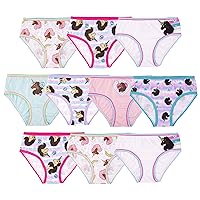 Girls' Amazon Exclusive 10-Pack 100% Combed Cotton Underwear, Sizes 4, 6, and 8