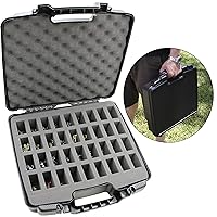Hard Shell Miniature Storage Travel Case - 36 Figurine Miniature Organizer and Miniatures Carrying Case with Foam Interior Compatible with DND, Warhammer 40K Minis and More!