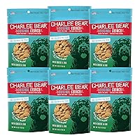 Charlee Bear Original Crunch Dog Treats with Cheese & Egg, 6 oz (6-Pack) - Made in USA Training Treats for Dogs